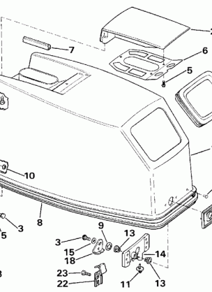 ENGINE COVER - EVINRUDE ROPE START ONLY