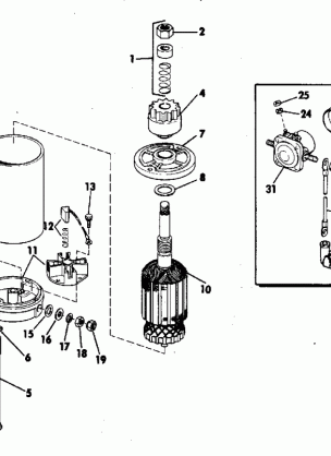 ELECTRIC STARTER & SOLENOID AMERICAN BOSCH NO.255625-MO30SM