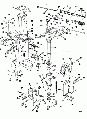 EXHAUST HOUSING-ROPE START & 25 TE