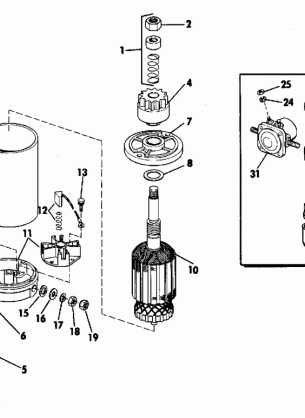 ELECTRIC STARTER & SOLENOID AMERICAN BOSCH NO.255625-MO30SM