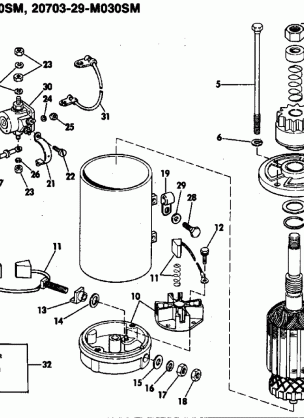 ELECTRIC STARTER & SOLENOID AMERICAN BOSCH 17916-20-MO30SM