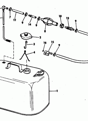 FUEL TANK ASSY. - 6 GAL WITHOUT GAUGE