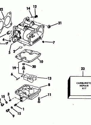 CARBURETOR-EARLY PRODUCTION 90-115 ONLY