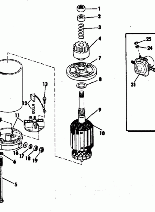 ELECTRIC STARTER & SOLENOID AMERICAN BOSCH NO 255625-MO30SM