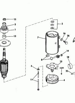 ELECTRIC STARTER & SOLENOID /  PRESTOLITE MODEL MKW-4006MKW-4