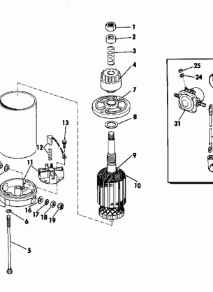 ELECTRIC STARTER AND SOLENOID AMERICAN BOSCH