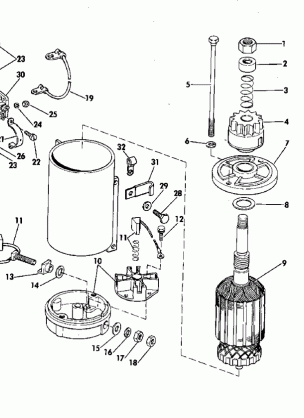 ELECTRIC STARTER AND SOLENOID AM BOSCH 08142-23-M030SM