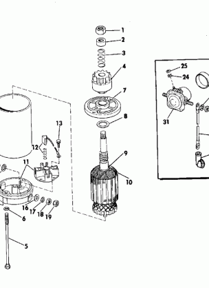 ELECTRIC STARTER AND SOLENOID AMERICAN BOSCH-255625 M030SM