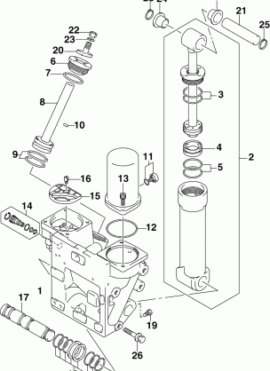 POWER TRIM / TILT CYLINDER ASSEMBLY