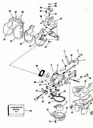 CARBURETOR AND MANIFOLD