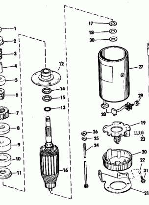 STARTER MOTOR GROUP ELECTRIC START