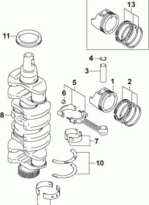 CRANKSHAFT & PISTONS