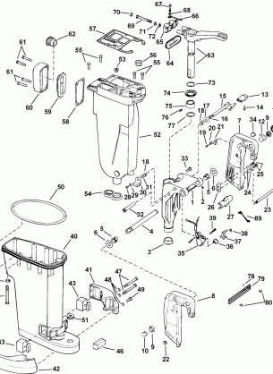 EXHAUST HOUSING  /  STERN BRACKET