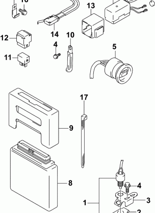 ENGINE CONTROL MODULE & POWER TRIM SWITCH