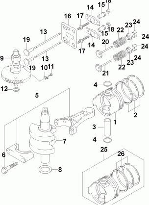 PISTONS CRANKSHAFT CAMSHAFT