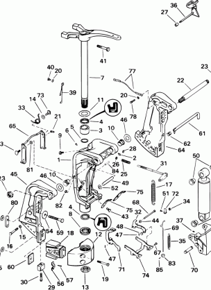 STERN & SWIVEL BRACKET - 105WE MODELS