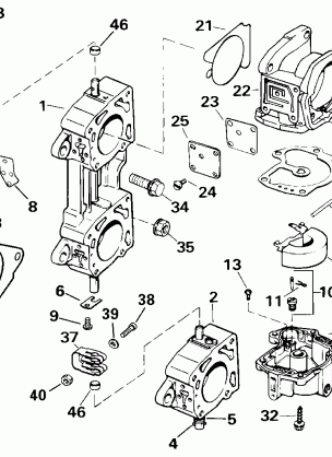 CARBURETOR & LINKAGE - 225 250