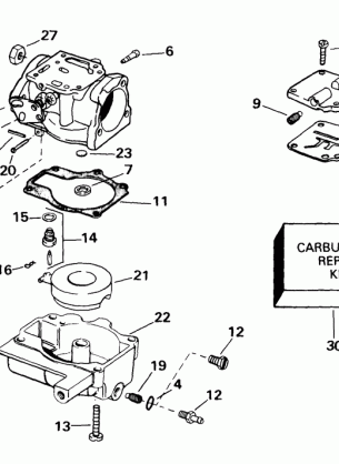 CARBURETOR -- 30R RL 25JR