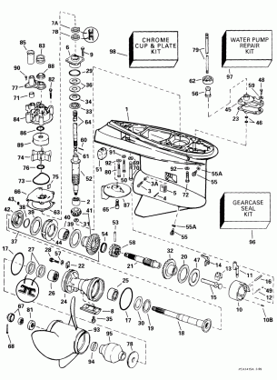 GEARCASE -- COUNTER-ROTATION -- CX MODELS