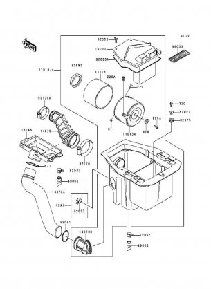 Air Cleaner(KLF400-B4 / B5 / B6)