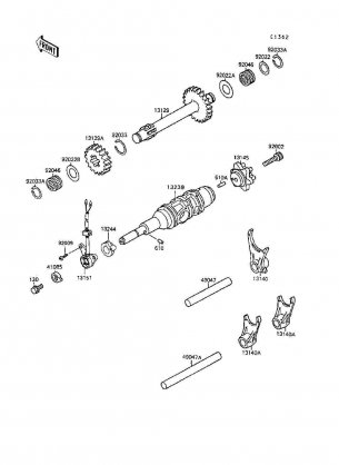 Gear Change Drum / Shift Fork(s)