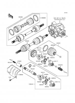 Drive Shaft(Front)(KLF400-B1 / B2)