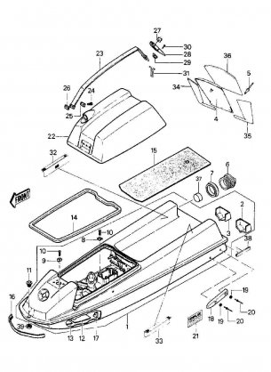 HULL / ENGINE HOOD (JS550-A8)