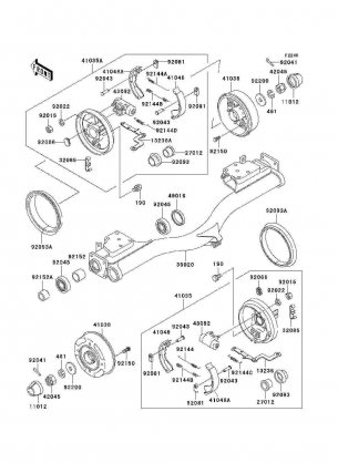 Rear Hubs / Brakes(KAF950-A1 / A2)