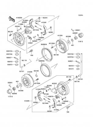 Front Hubs / Brakes(KAF950-A3)