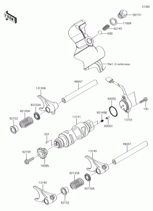 Gear Change Drum / Shift Fork(s)