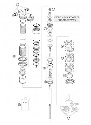 SHOCK ABS. FRONT DISASSEMBLED