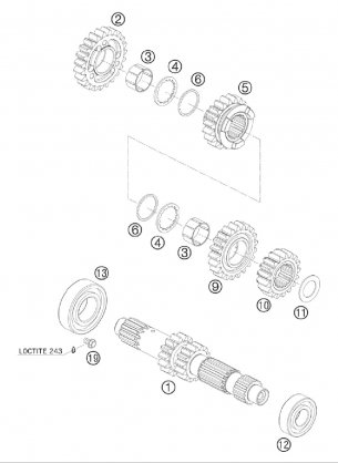 TRANSMISSION I - MAIN SHAFT