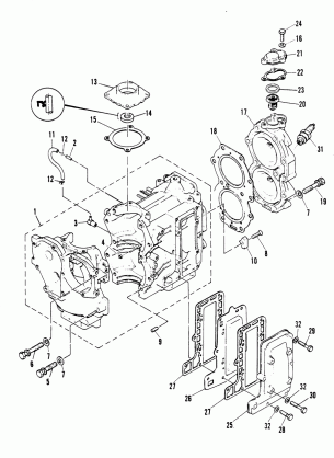 CRANKCASE AND CYLINDER HEAD