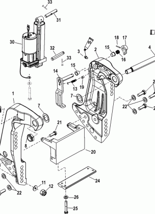 Transom Bracket(S / N USA-0T801000 /  Bel-0P268000 and Up)