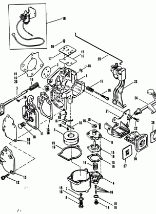 CARBURETOR (MERC 25)(MARINER 25)