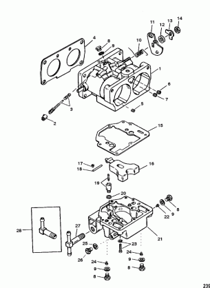 CARBURETOR(SEAPRO / MARATHON) (S / N-0G303045 & BELOW)