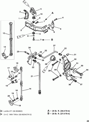 ANCHOR BRACKET(NON SEAPRO / MARATHON) (S / N-0G303045 & BELOW)