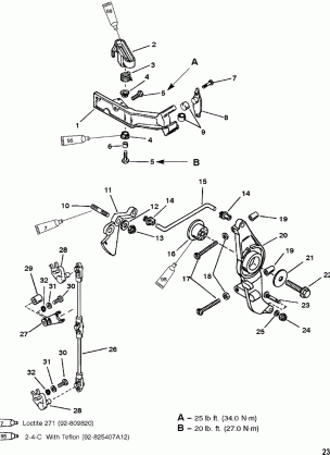 ANCHOR BRACKET(SEAPRO / MARATHON) (S / N-0G303045 & BELOW)