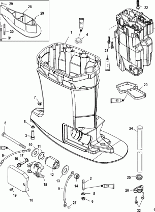 DRIVESHAFT HOUSING & EXHAUST TUBE