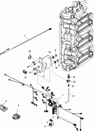 Engine Harness   (Serial Number 0T980000 thru 1B226999)