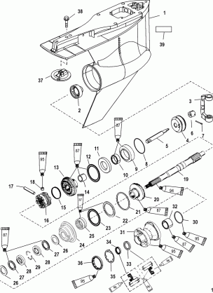 Gear Housing Propeller Shaft - Counter Rotation