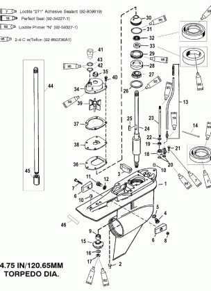 Gear Housing Driveshaft - Counter Rotation