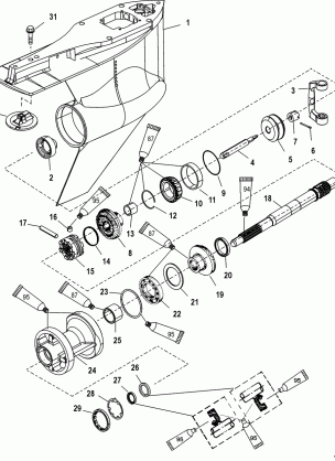 Gear Housing Propeller Shaft - Standard Rotation