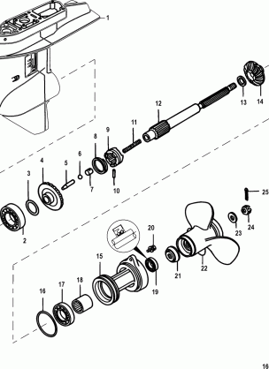 Gear Housing Propeller Shaft -1.92:1 Gear Ratio