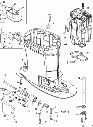 Driveshaft Housing and Exhaust Tube