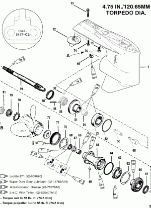 Gear Housing(Propshaft-Standard-S / N-0G438000 & Up)