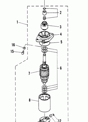 ELECTRIC START MOTOR (E-251106 EL-552121 & ABOVE)