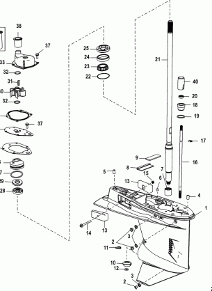 Gear Housing Driveshaft - 2:1 Gear Ratio