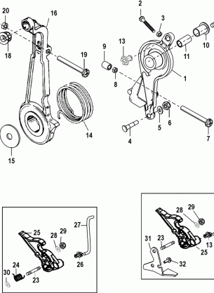 THROTTLE LEVER AND LINKAGE