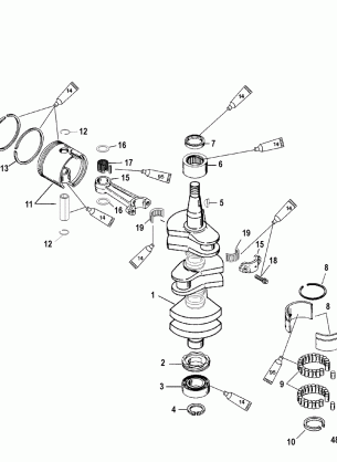 CRANKSHAFT PISTONS AND CONNECTION RODS